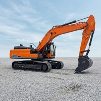 Excavatrice de construction DX360LC 36t, cabine spacieuse climatisée avec système ROPS
