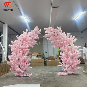 Decoración de Boda LEDA, Árbol de Flores de Cerezo Artificial Clásico Blanco y Rosa, Juego de Dos Piezas, Arco - Product Image 2