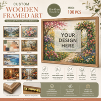Harga Pabrik Poster Gantung Pernikahan Art Deco Buatan Tangan Kustom 30x40cm Dekorasi Rumah Kayu Matte Personalisasi