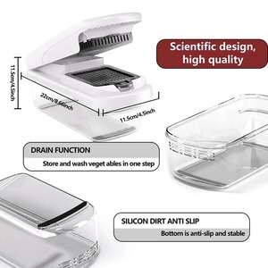 Affettaverdure Multifunzione, Sbucciatore per Frutta e Patate, Grattugia per Carote, Accessori da Cucina <span class=keywords><strong>con</strong></span> Cestello - Product Image 6