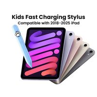 Stylet capacitif tactile en silicone durable pour tablette éducative pour enfants, avec pointe remplaçable et fonction d'inclinaison