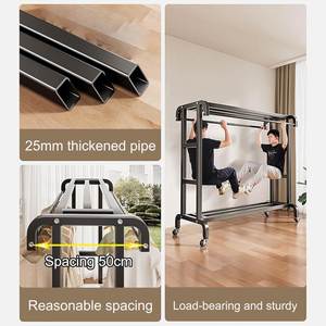 Large Capacity Metal Standing Type <b>Rack</b> Top Shelf Movable Portable Modern <b>Clothes</b> Drying <b>Rack</b> Garment <b>Rack</b> Organizer for Bag - Product Image 3