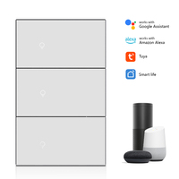 Tuya US Smart WiFi Wall Switch 1 Gang Tombol Mekanis Warna Kustom Bekerja Dengan SmartThings untuk Otomatisasi Kamar Tidur dan Dapur.
