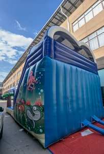 Tobogán Acuático Inflable Comercial de PVC con Palmera y Piscina, Tobogán Tropical - Product Image 4