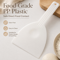 Grattoir en plastique à poignée blanche de haute qualité pour pâte à pâtisserie et boulangerie pour outils de gâteau