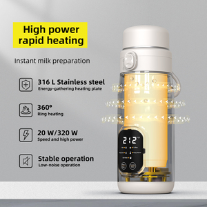 Taza Portátil de 500 ml de Calentamiento Rápido para Agua Caliente, Leche, Fórmula, Café, con USB y Cable de Alimentación, Hervidor Eléctrico de Acero Inoxidable 316 - Product Image 3