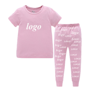 <span class=keywords><strong>Pijamas</strong></span> personalizados para niños, Conjunto de pijama sólido para niños, <span class=keywords><strong>pijamas</strong></span> de verano de dibujos animados para niños, ropa de dormir de algodón para <span class=keywords><strong>niñas</strong></span>, <span class=keywords><strong>pijamas</strong></span> lisos para niños - Product Image 2