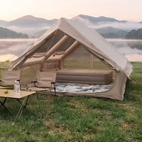 Tente Gonflable Automatique Épaisse et Imperméable de 12 m² avec Grande Fenêtre Panoramique, Tente de Toit en Tissu Oxford pour l'Intimité, Adaptée à Toutes les Saisons