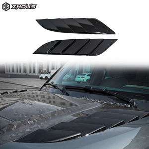 Accesorios para Automóviles, Panel de Moldura Lateral para Capó en Negro Brillante ABS, Protector de Capó, Cubiertas de Ventilación para Guardabarros para el Nuevo <span class=keywords><strong>Defender</strong></span> L663 - Product Image 1