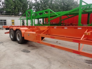 Personnalisation graphique nouveau 2 essieux 20 pieds 40 tonnes 12 serrures tournantes conteneur squelette semi-remorque à vendre - Product Image 4