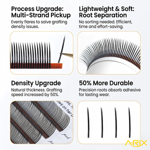 Extensions de cils 5D effet mouillé, volumineuses et pointues, pré-fabriquées, en PBT de haute qualité, fabriquées à la machine - Product Image 3