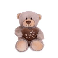 Ours en peluche personnalisé pour la Saint-Valentin, jouet en peluche avec broderie « Je t'aime » en forme de cœur pour couple, cadeau de fête, vente en gros