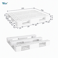 Palette en plastique multi-usages à grille 3 points d'ancrage 1200x1000 HDPE robuste, taille personnalisée, fabricant OEM, vente en gros
