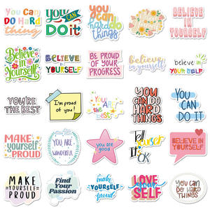 สติกเกอร์กราฟฟิตีสร้างแรงบันดาลใจ 50 ชิ้น ลายข้อความ<span class=keywords><strong>ภาษา</strong></span>อังกฤษแบบส่วนตัว ลายดาว ตกแต่งเคสโทร<span class=keywords><strong>ศัพท์</strong></span> - Product Image 3