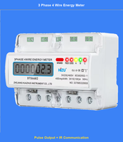 Medidor de Energía Electrónico Trifásico Personalizable de 7P con Pantalla LCD, Corriente Máxima de 100A, Precisión Clase 1.0, RS485 Modbus Surge HUZI