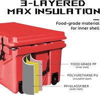 Mini coffre extérieur écologique de glace de refroidisseur de camping pour le stockage de nourriture