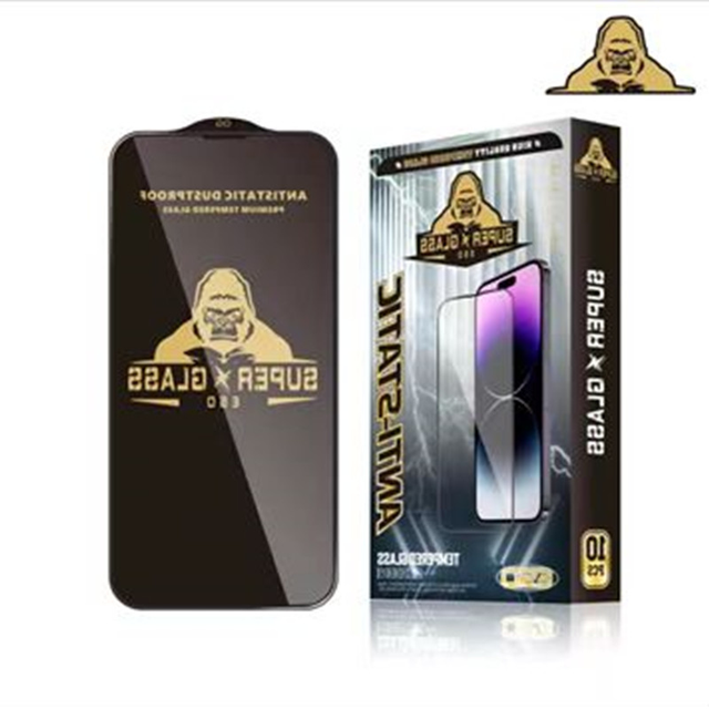 Hot Selling Black King Kong ESD OG Carved Large Arc Anti-static Tempered Glass Film Screen Protector for All Models