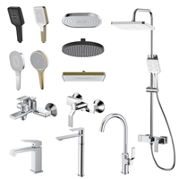 Robinets de bain-douche à trois fonctions au design moderne Ensemble de douche encastré
