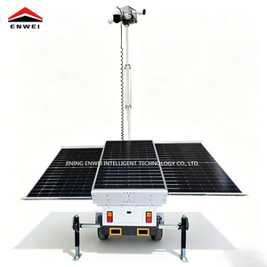 Remorque solaire portable certifiée CE avec 3*400 panneaux monocristallins en silicium <span class=keywords><strong>pour</strong></span> chantier de construction - Product Image 4