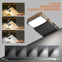 Mini Lampe de Lecture Portable pour Soins des Yeux, Lumière Ambre, Longue Durée, Rechargeable, LED, Mini Lampe de Lecture à Clipser sur Livre, Marque-page