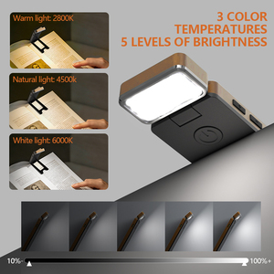 Mini Lámpara de Lectura LED Recargable de Larga Duración para el Cuidado de los Ojos, con Clip para Libros, Portátil, Color Ámbar - Product Image 3