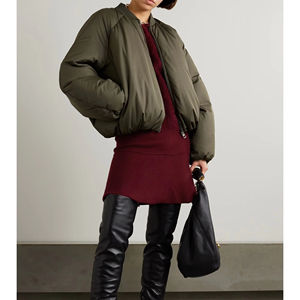 Nouvelle mode de veste matelassée pour femmes manteau ample surdimensionné unisexe veste matelassée à col en velours côtelé personnalisée - Product Image 1