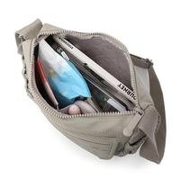 Sac bandoulière de loisirs - Sac à bandoulière polyvalent texturé pour femme - Sac à fermeture éclair en nylon grande capacité - Bandoulière réglable