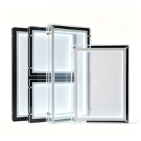 Boîtes lumineuses publicitaires en acrylique laser double face LED créatives, mini boîtes lumineuses de bureau intelligentes pour la promotion des entreprises