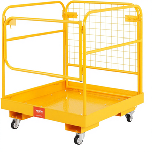VEVOR Heftruck Hefmand 36x36 Inch Veiligheidskooi 1200 Lbs Draagvermogen Inklapbaar 4-Wiel Ketting Hoogwerker - Product Image 1