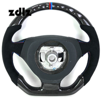 Volant en fibre de carbone véritable personnalisé pour BMW E60 E90 E91 E92 E93 volant de voiture
