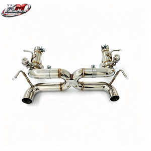 Sistema di Scarico KM ad Alte Prestazioni in Titanio con Downpipe e Catback per <span class=keywords><strong>Ferrari</strong></span> F8 Tributo Spider 3.9T V8 con Controllo Remoto Valvole - Product Image 5