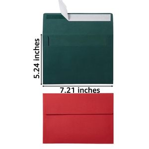 Enveloppes de Noël couleur métallique, auto-adhésives, avec autocollants dorés pour cartes de vœux, invitations, cartes postales - Product Image 3