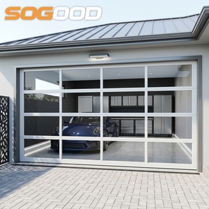 Portes <span class=keywords><strong>de</strong></span> <span class=keywords><strong>garage</strong></span> sectionnelles en verre à économie d'énergie personnalisées, motorisées et télécommandées pour maisons résidentielles - Product Image 1