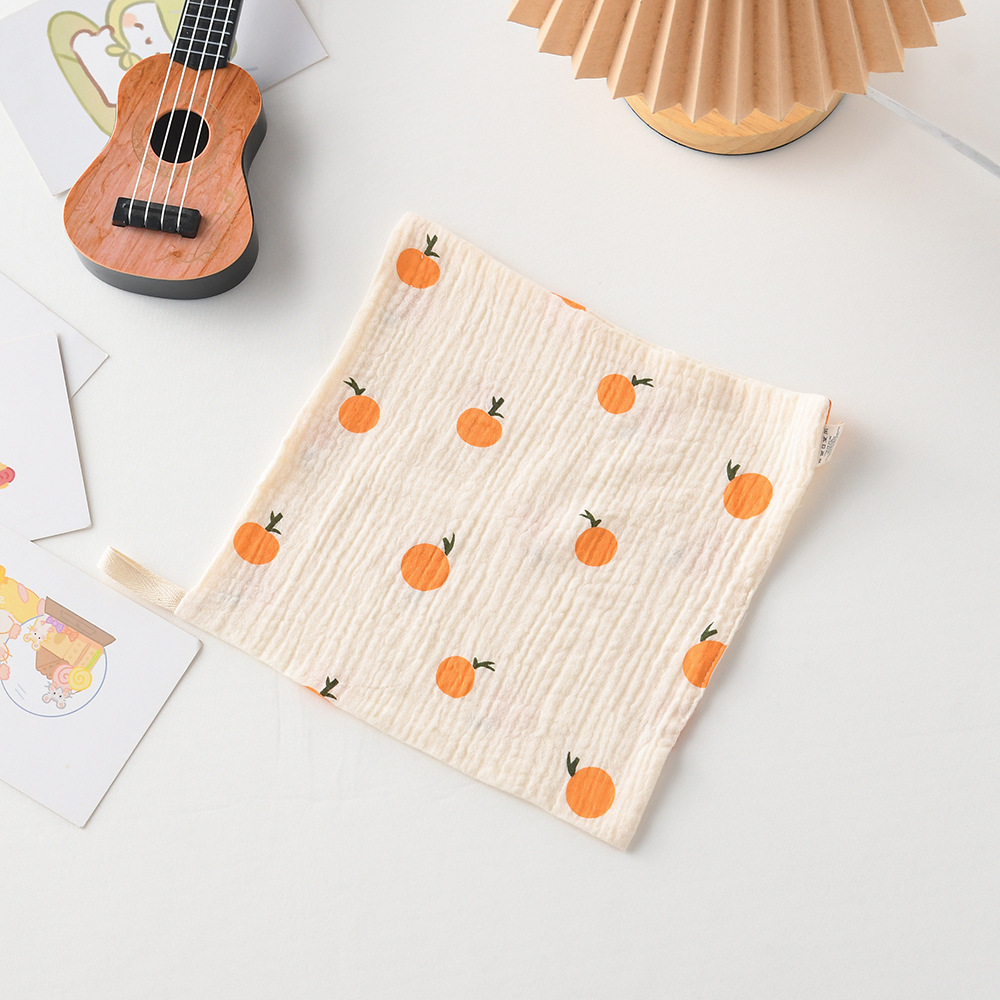 Bubble square towel-rice bottom yellow orange