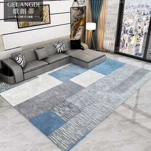 Alfombra de lana con diseño geométrico personalizado a mano para sala de estar, decoración del hogar, resistente a las manchas - Product Image 2