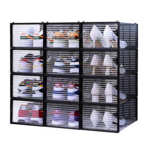 Bestseller Schuh behälter Aufbewahrung sbox klare Schuhkarton transparente klare Schuhkartons klarer Kunststoff stapelbar - Product Image 2