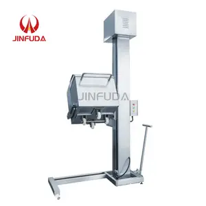 Movable stainless steel lifter 200L standard meat cart lifter meat bin lifter for meat mixer