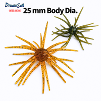 Leurre souple TPE Urchin 25mm 18g 20mm 9.7g, haute élasticité, tentacules radiaux à 360 degrés, boule pointue, pour la pêche au bar de précision