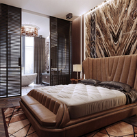 Camas modernas de hotel King Size Designer Elegent Platform Bed Set Cama de hotel de lujo