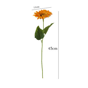 Tournesols Artificiels en Soie Haute Simulation pour Décoration Mariage et Maison, Tige Unique, Orange, Jaune, Rouge, Blanc, Marron - Product Image 5