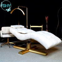 Matériel de salon de beauté moderne en acier inoxydable, lit en métal pour spa thaïlandais et extensions de cils, mobilier pour tables et lits de massage, salon de beauté