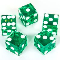 Professionelle Casino-Würfel aus Acryl, 19 mm, im Casino-Stil, mit Seriennummer, Präzisionsgefertigt, mit scharfen Kanten und Ecken