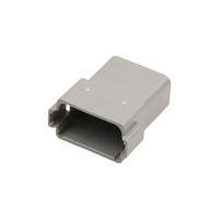 Conector Automotriz Impermeable de 12 Pines, Serie Deutsch DTM, Gris Naranja, con Sello, para Cableado Eléctrico