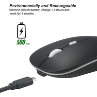 Accessoires informatiques OEM de haute qualité, souris sans fil rechargeable 2,4 g mince