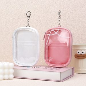 Mini Bolsa <span class=keywords><strong>de</strong></span> <span class=keywords><strong>Maquillaje</strong></span> Transparente <span class=keywords><strong>de</strong></span> PVC con Cierre, Estuche Protector para Muñecas <span class=keywords><strong>de</strong></span> Peluche, Decoración para Bolsos, Bolsa <span class=keywords><strong>de</strong></span> PVC a Prueba <span class=keywords><strong>de</strong></span> Polvo con Anillo para Llaves - Product Image 3