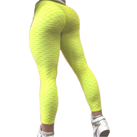 Taille haute coloré froncé Scrunch bout à bout Fitness serré butin entraînement Yoga pantalon Stretch gros cul sport Leggings