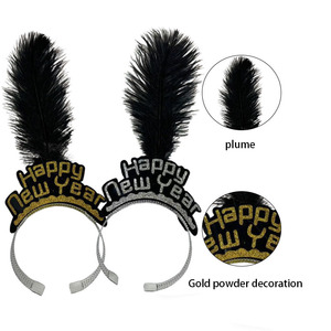 Nuova Fascia per Capelli con Piume e Polvere Dorata per Capodanno, Accessorio Speciale per Feste e Spettacoli - Product Image 4