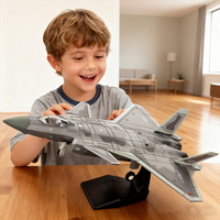 Ensemble de blocs de construction d'avion de chasse de l'armée de l'air, modèle d'avion J-20 Mighty Dragon, modèle 3D, avion en plastique à l'échelle, jouet