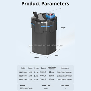 <span class=keywords><strong>2025</strong></span> sunsun thế hệ mới Aquarium bên ngoài Canister Lọc YWY-500/600/700 Fish Tank lọc nước - Product Image 5