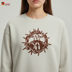 Patchs thermocollants en chenille moelleux personnalisés en gros, religieux, grand format, Pâques, Jésus, croix, Écritures, pour vêtements - Product Image 6